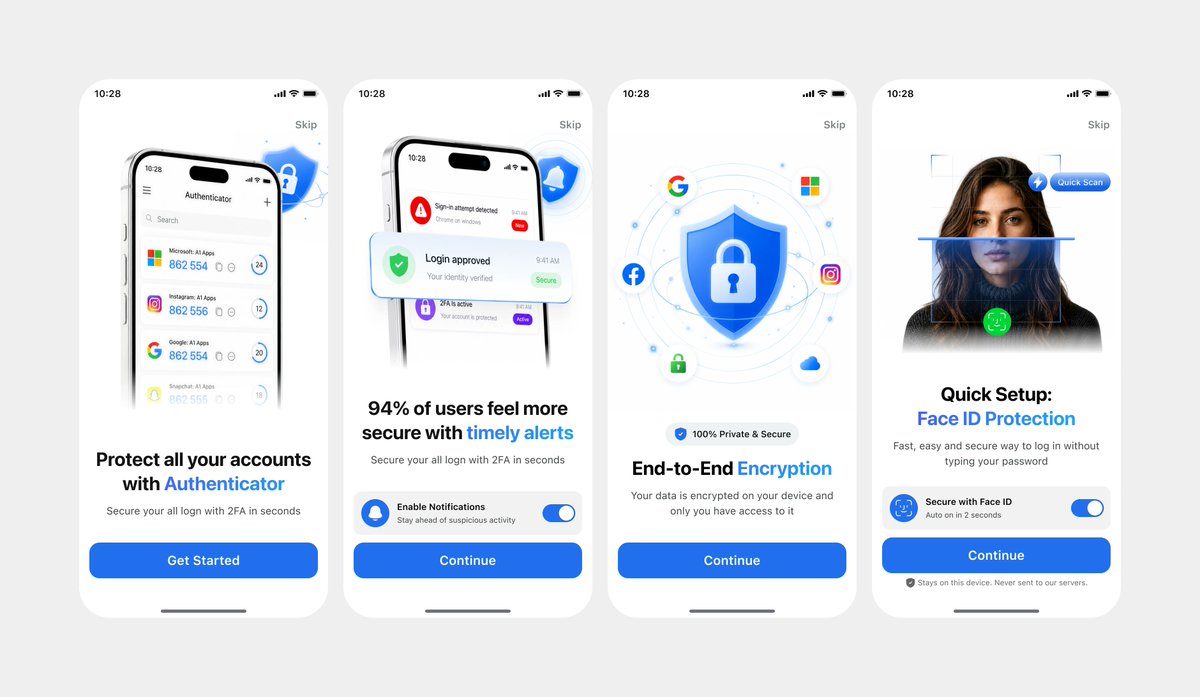 AI Prompt for Smooth Mobile Authenticator Onboarding UI