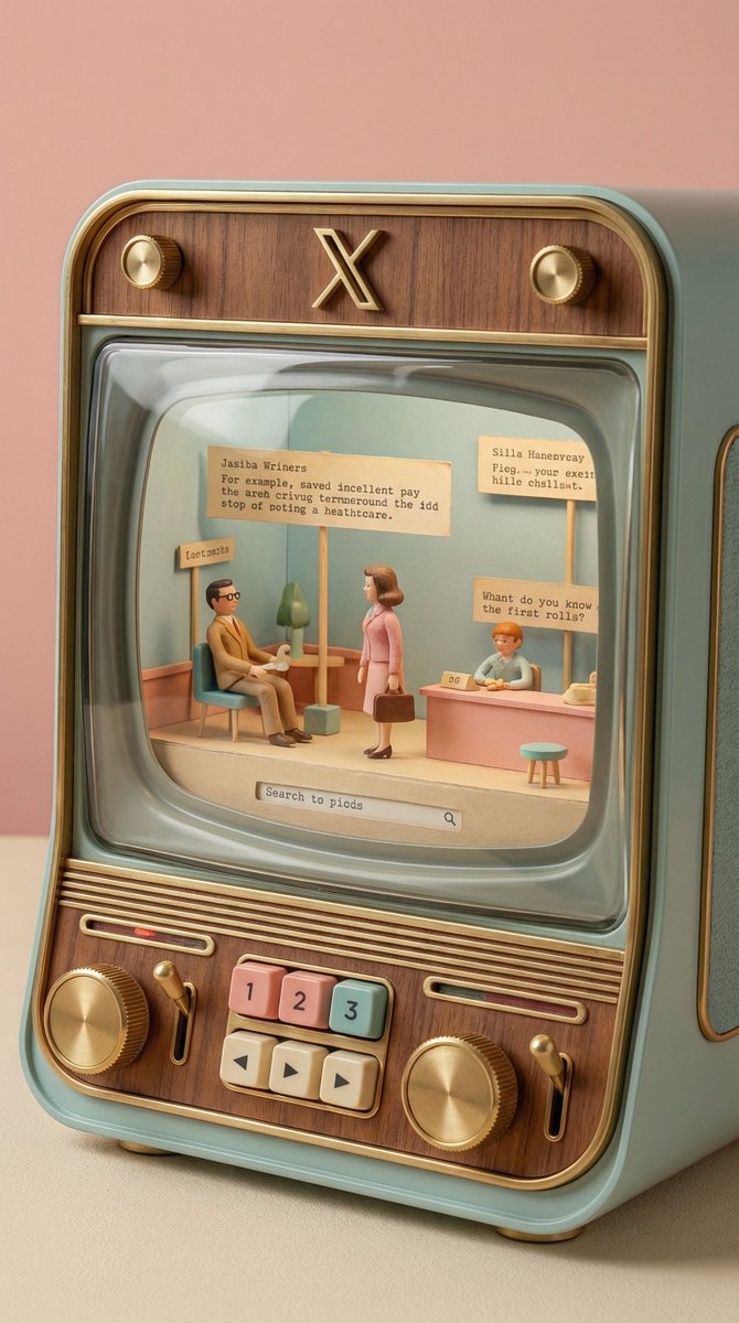AI Prompt for Wes Anderson-Inspired X App Design with Retro Mobile UI