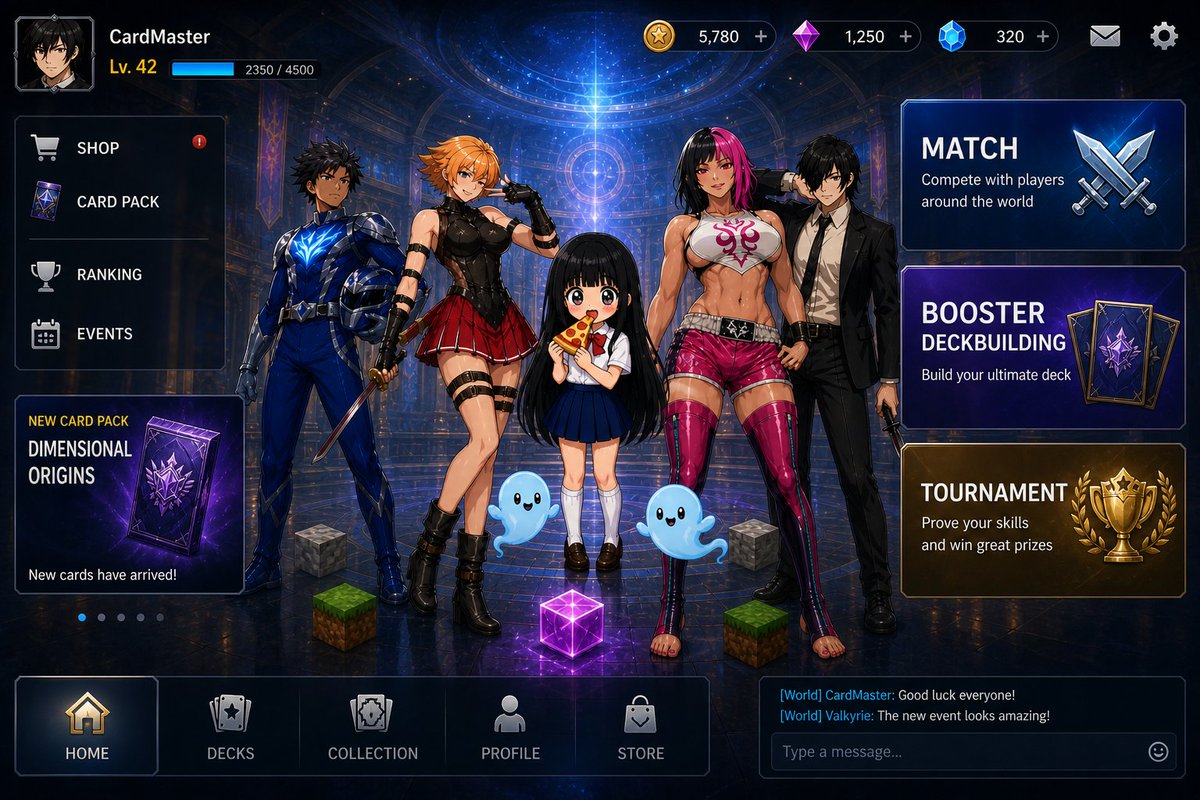 Unleash Your Anime Awesomeness: Immersive Card Game Lobby Experience