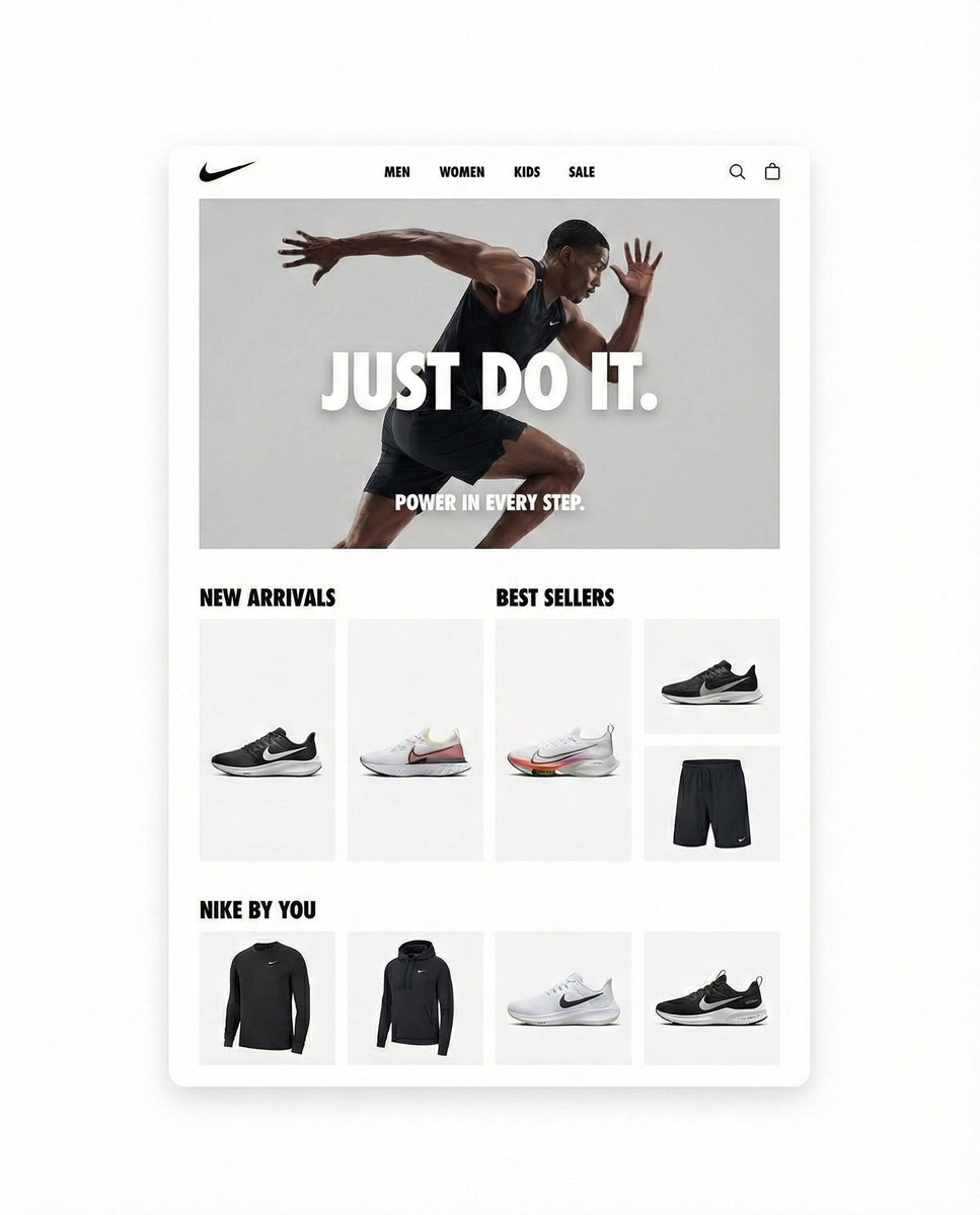 AI Prompt for Apple-Inspired Nike Website Design with Minimalist UI