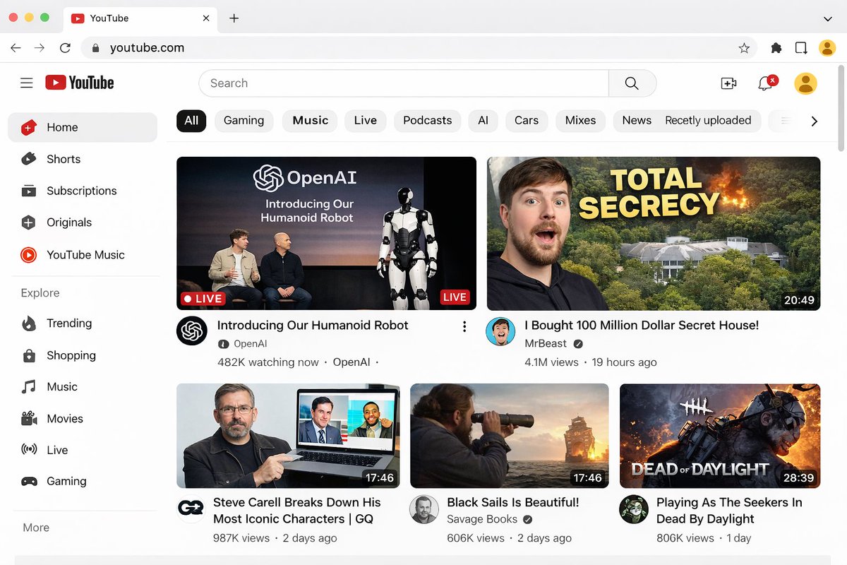 AI Prompt for Custom Video Streaming Website Homepage Design
