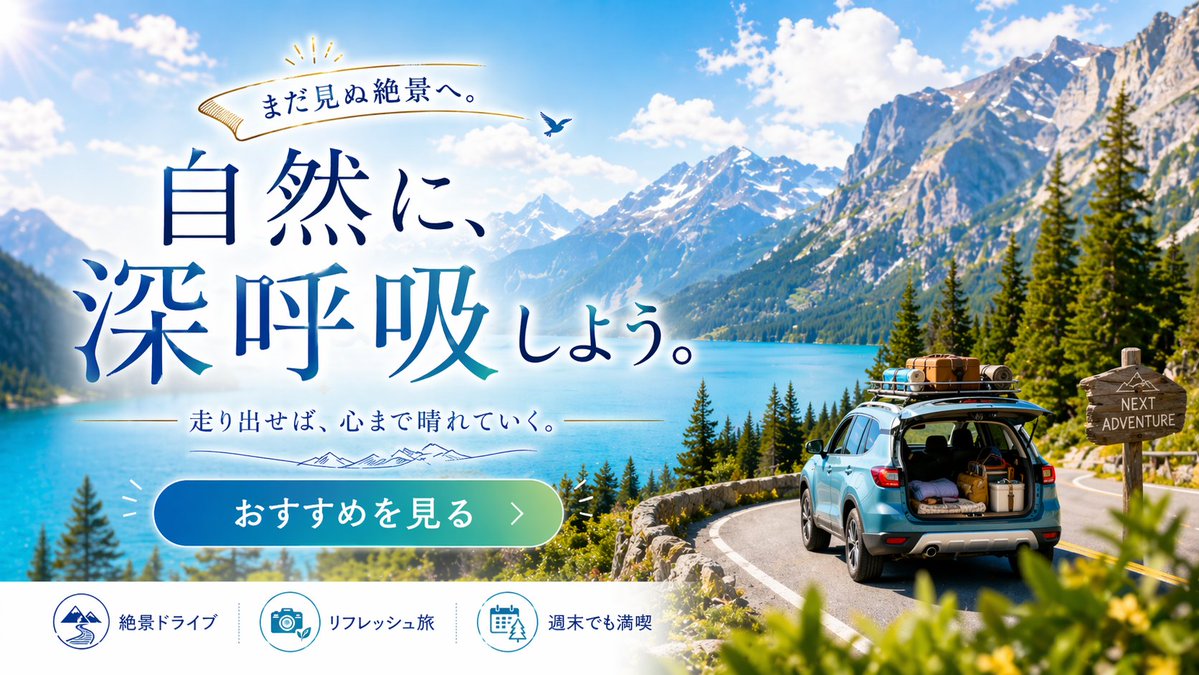 AI Prompt for Customizable Scenic Travel Ad Banners