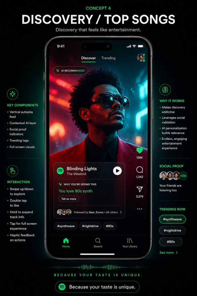AI Prompt for Web Design Discovery UI Concept Poster