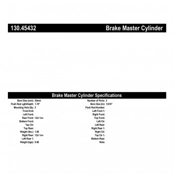 Brake Master Cylinder