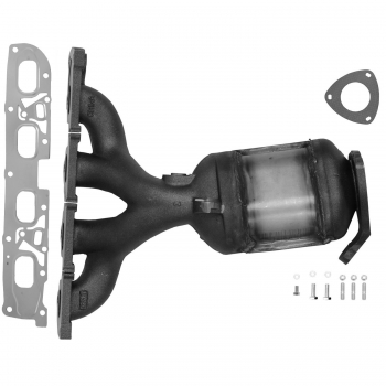 Catalytic Converter with Integrated Exhaust Manifold