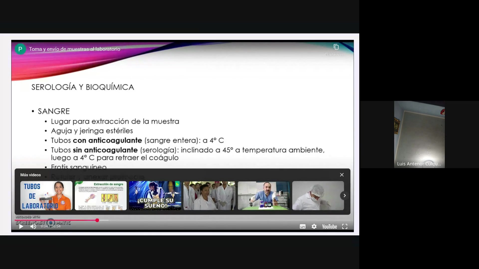 Toma, conservaci&oacute;n y env&iacute;o de muestras al laboratorio