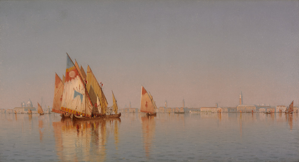 Sanford Robinson Gifford, Rheinstein, Early October in the White