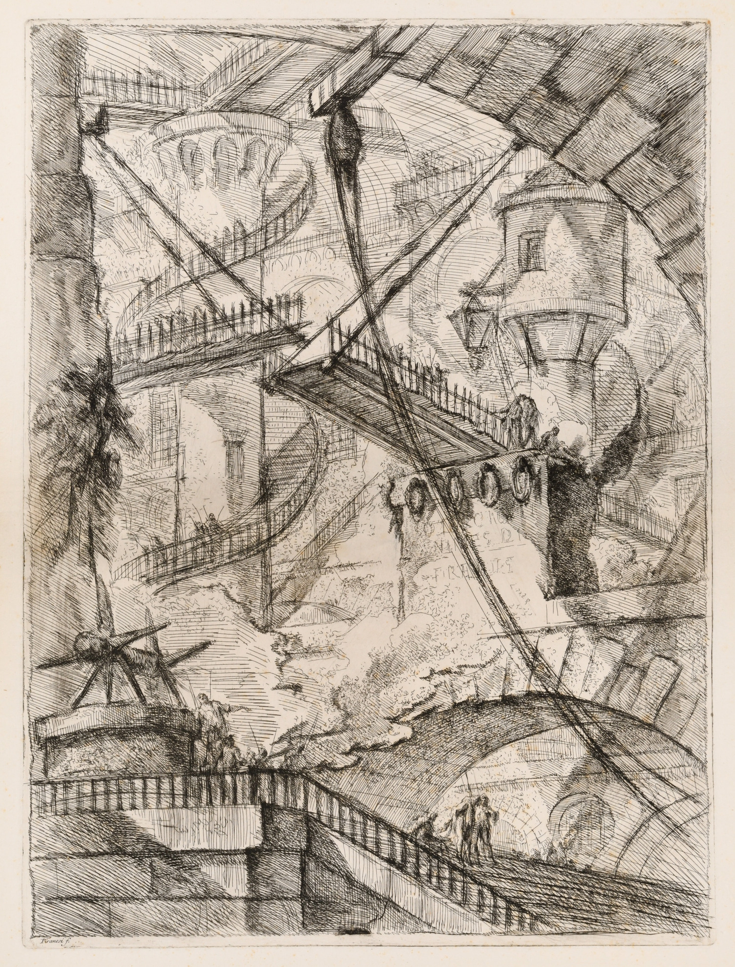 The Drawbridge, Plate VII from the series Le Carceri (The Prisons