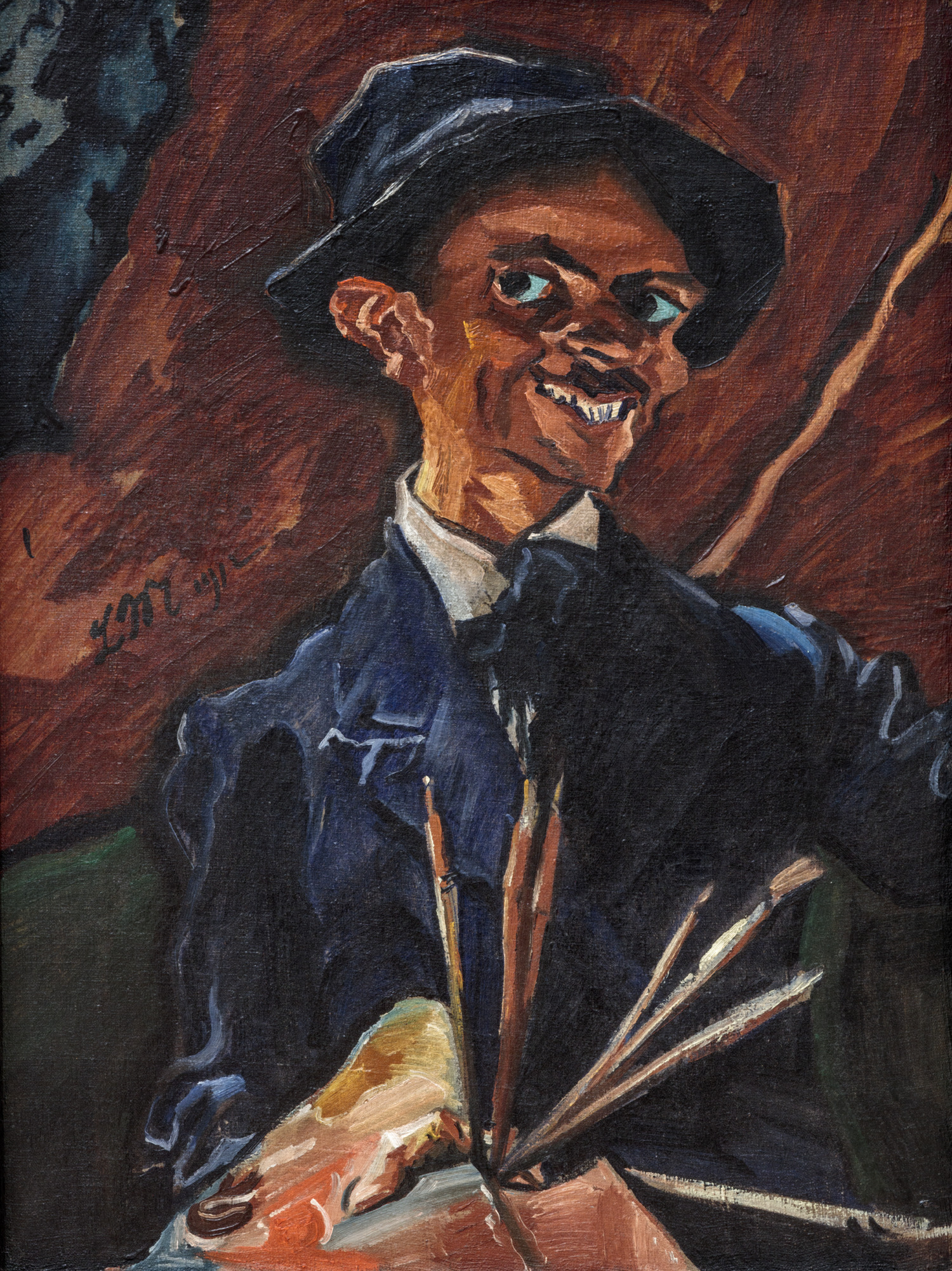 Selbstbildnis (Self-Portrait) [recto] / Untitled, c. 1909 [verso