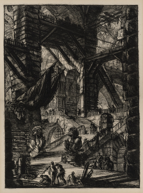 214 - L. PRIMAVESI (*1871), Prison sur les rochers de Capri, 1895, Pencil