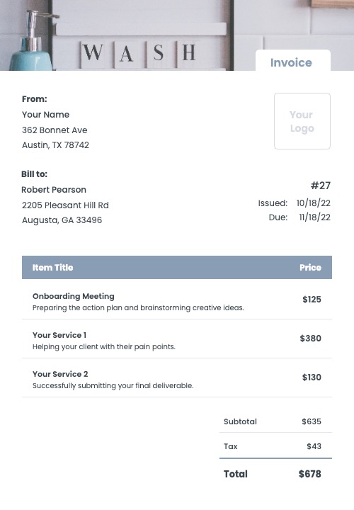 Car Detail Invoice Templates - Kosmo