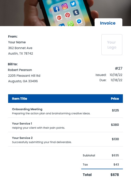 Cell Phone Repair Invoice Templates Kosmo