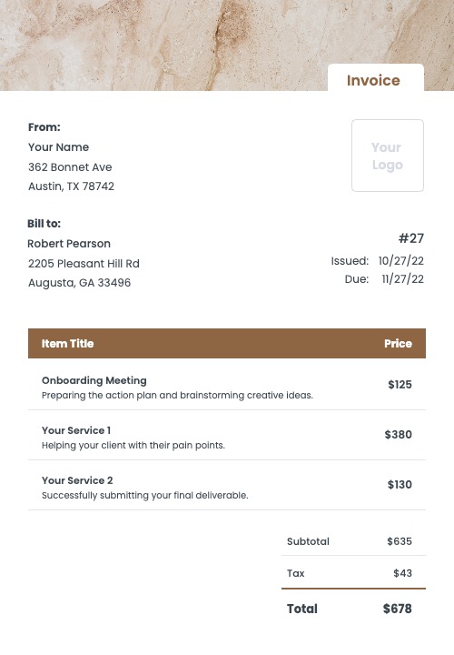 Flooring Invoice Templates Kosmo 9507