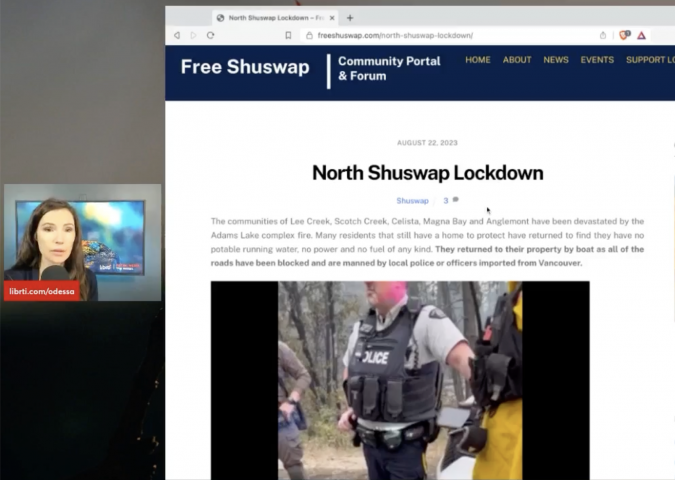 Martial Law In Shuswap Area To Punish Local Residents For Saving Homes & Helping Each Other