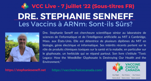 Sous-titres FR Dre Stéphanie Seneff - Les Vaccins à ARNm: sont-ils sûrs? 