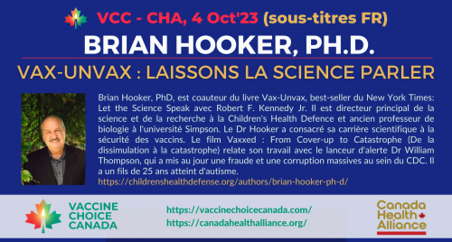 VAX-UNVAX : LAISSONS LA SCIENCE PARLER Brian Hooker PhD