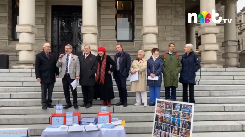 BC Bill-36 (Health Professions and Occupations Act) Press Conference with BC Doctors on the steps of the BC Legislature. Live streamed November 9, 2023.