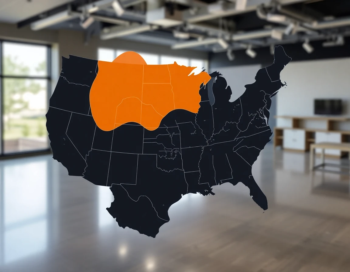 Roofing Service Areas Map