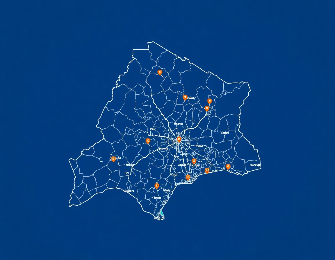 Water Damage Service Areas Map