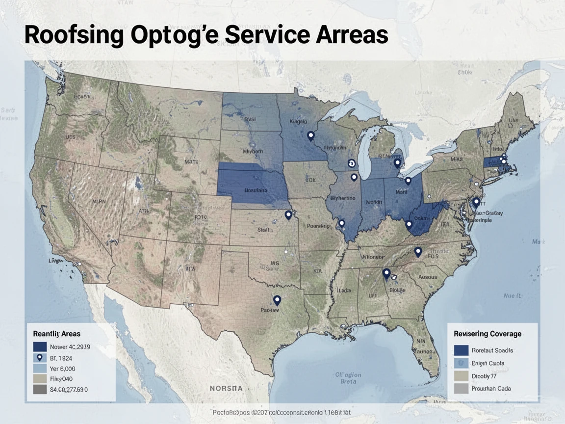 Roofing Service Areas Map