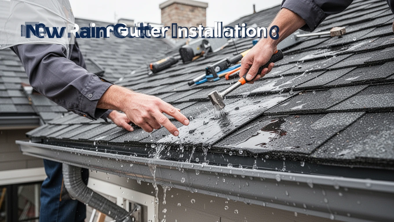 New Rain Gutter Installation