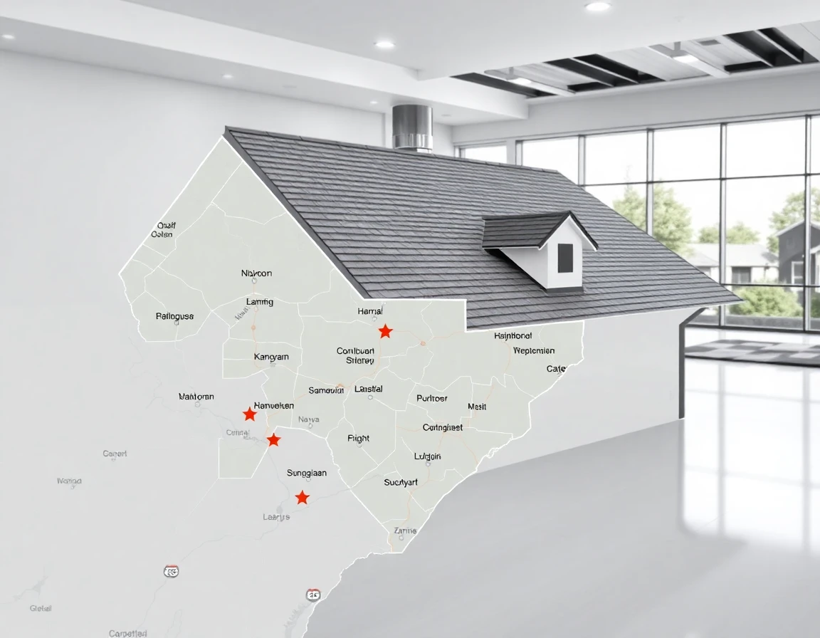 Roofing Service Areas Map