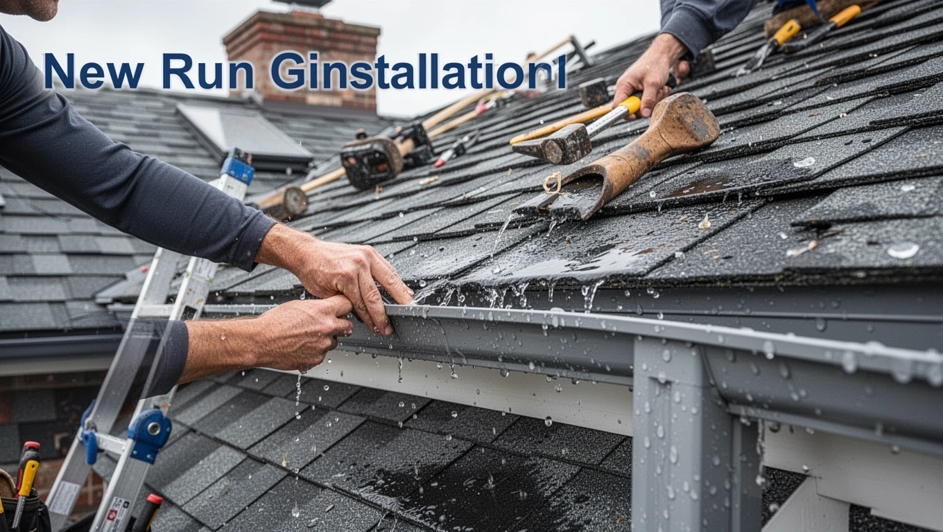 New Rain Gutter Installation
