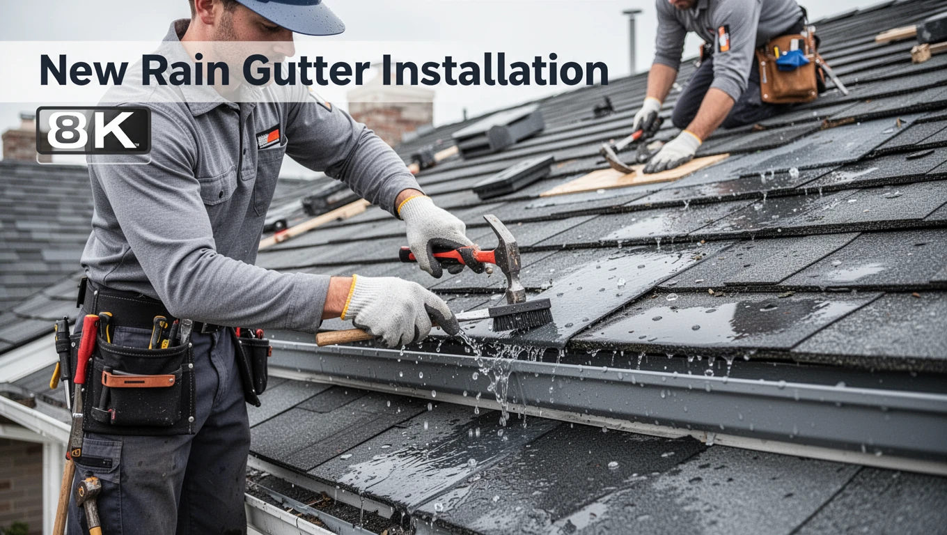 New Rain Gutter Installation
