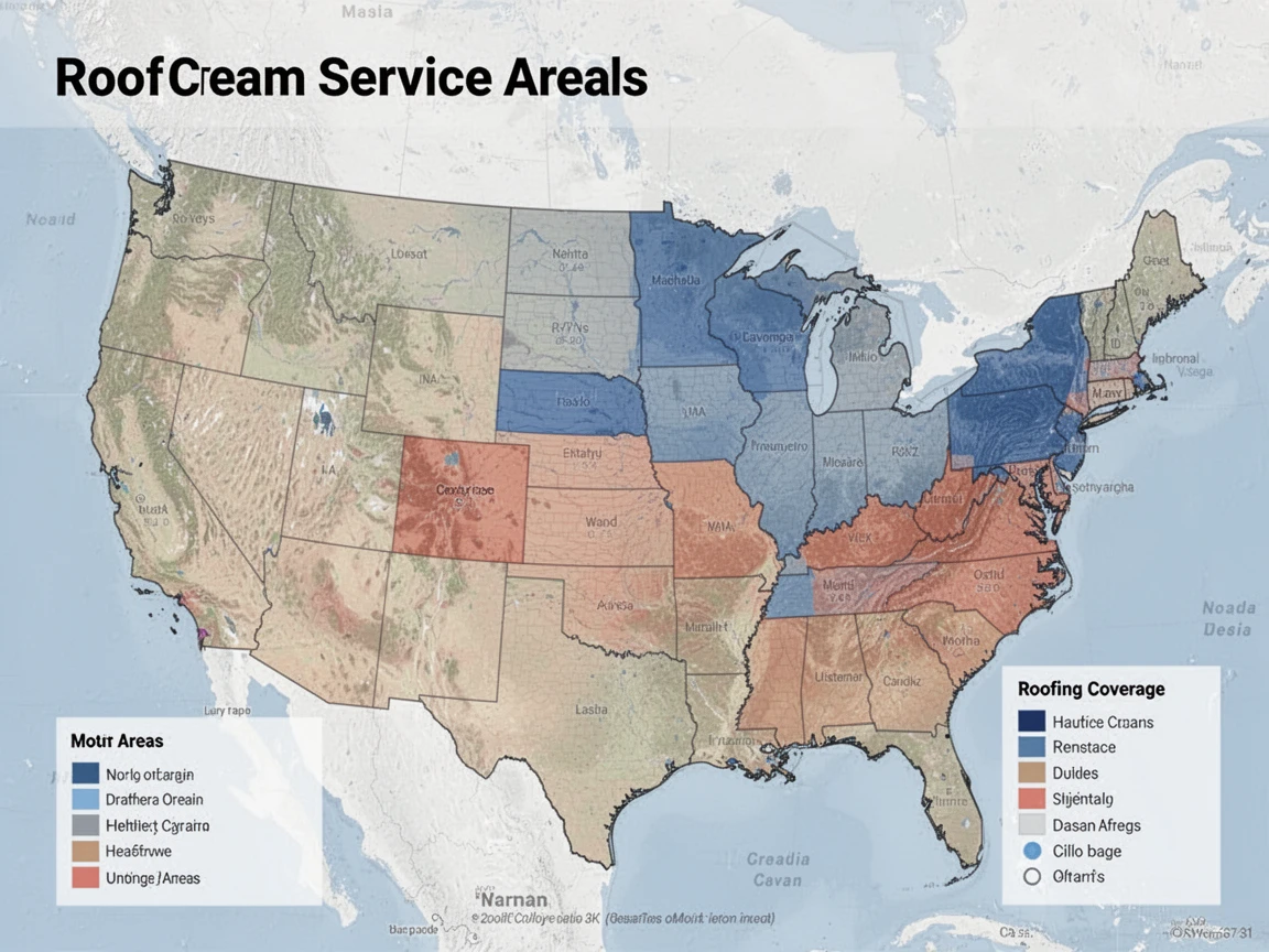 Roofing Service Areas Map