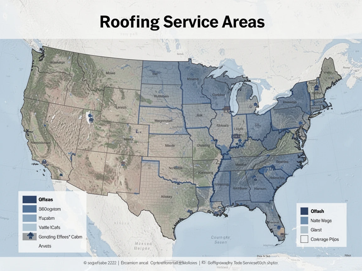 Roofing Service Areas Map