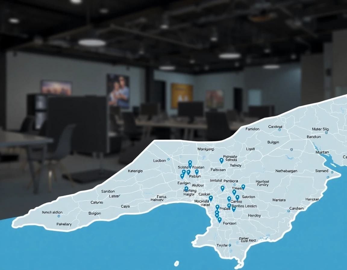 Roofing Service Areas Map