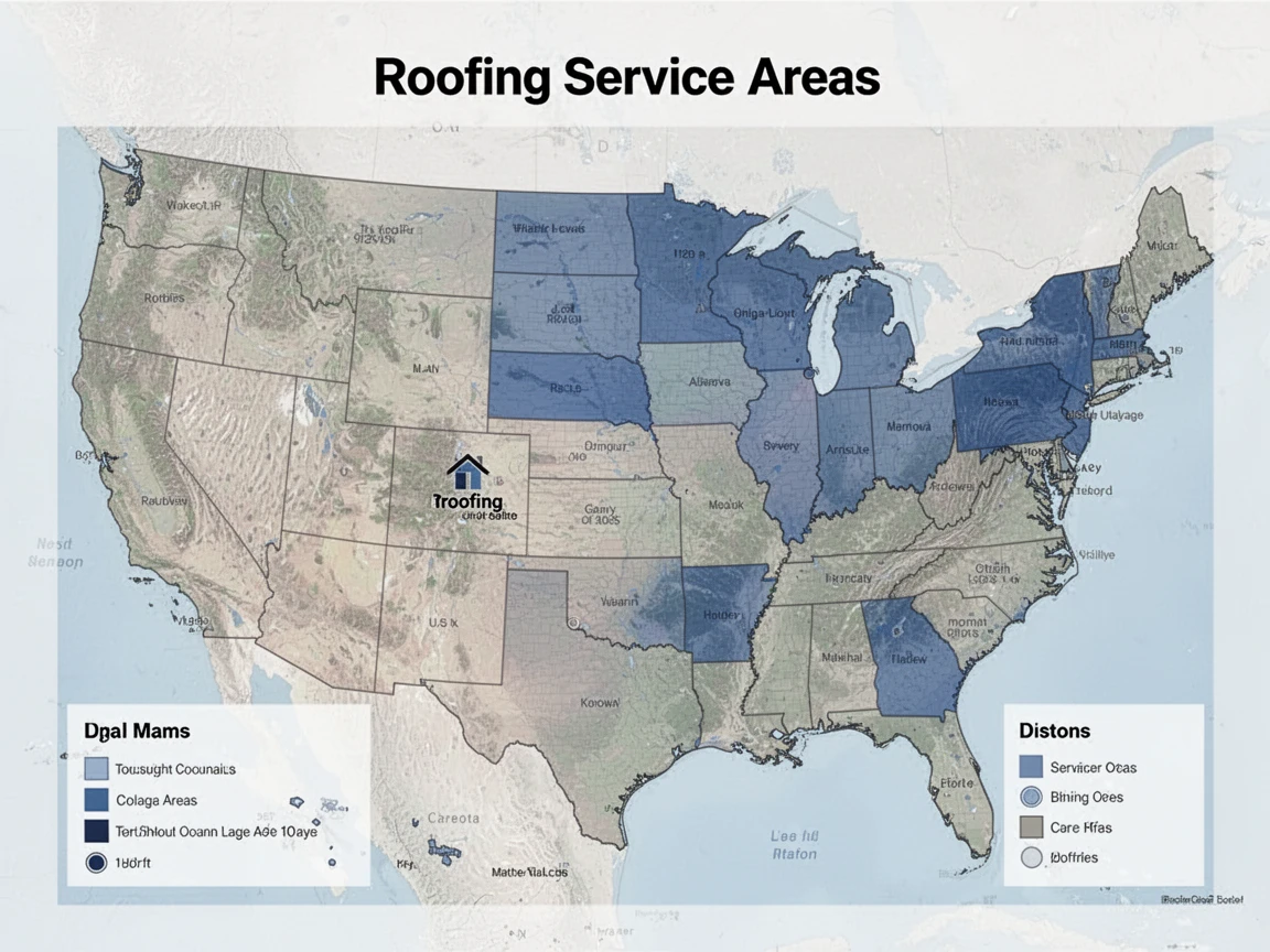 Roofing Service Areas Map