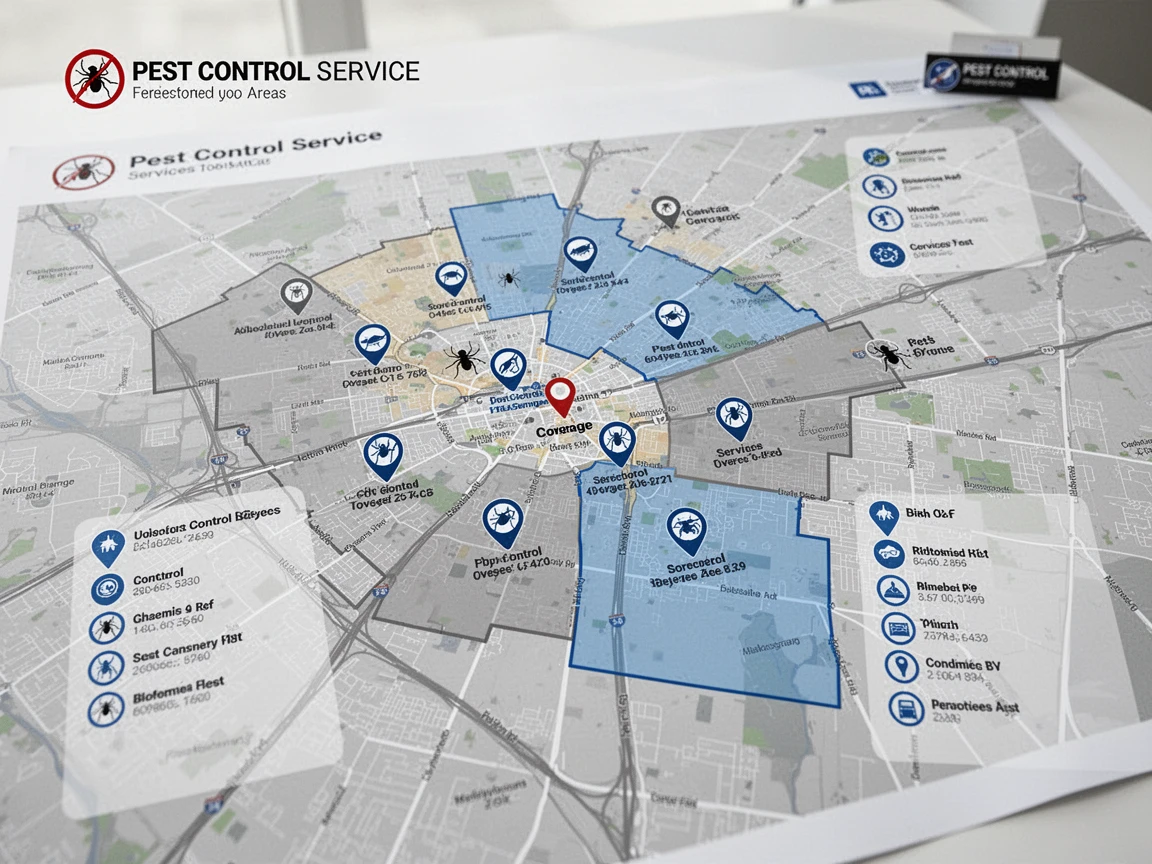 Pest Control Service Areas Map
