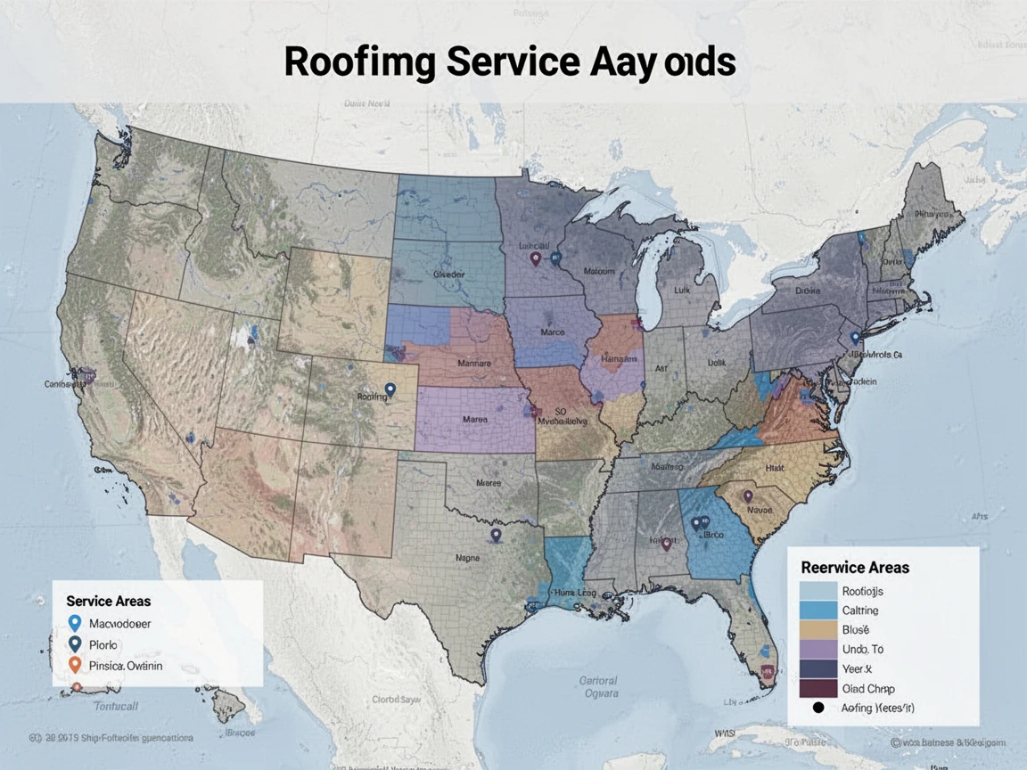 Roofing Service Areas Map
