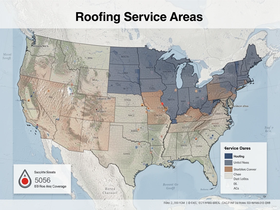 Roofing Service Areas Map
