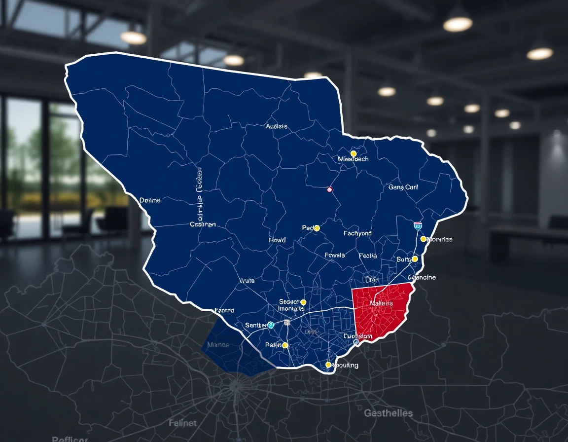 Roofing Service Areas Map