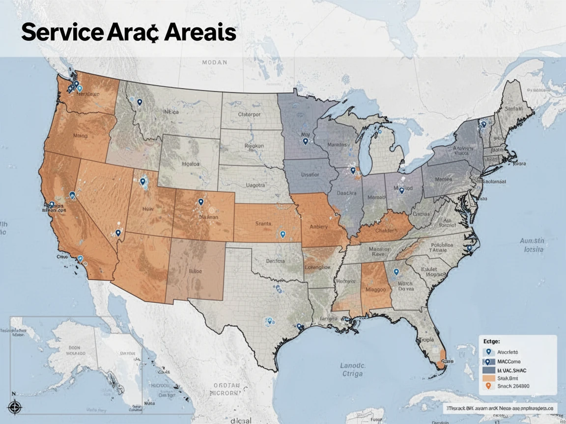 Hvac Service Areas Map
