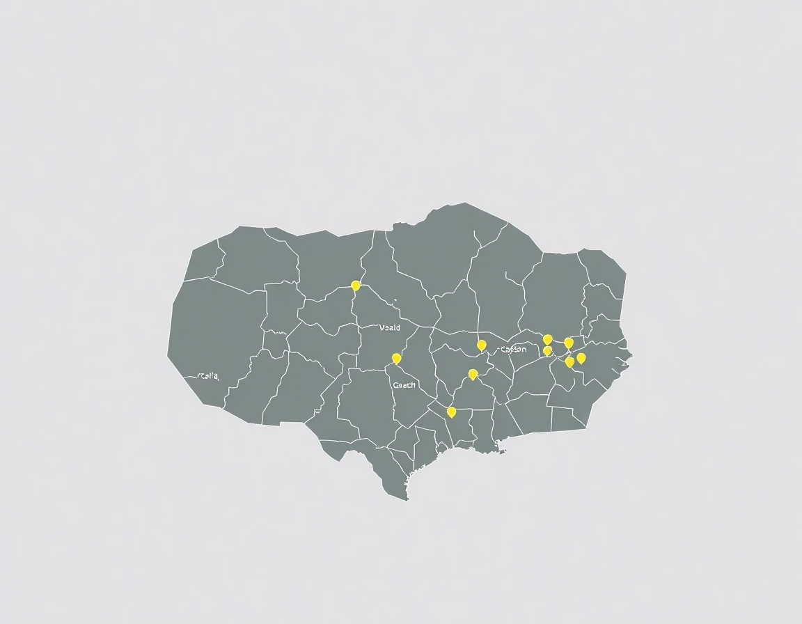 Roofing Service Areas Map