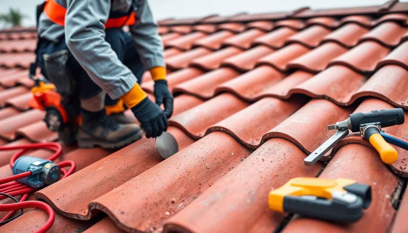 Tile roofing