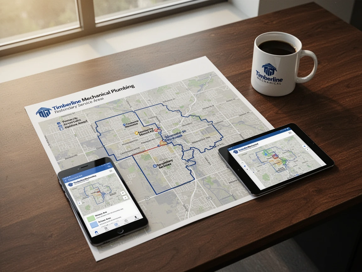Timberline Mechanical Plumbing Service Areas Map