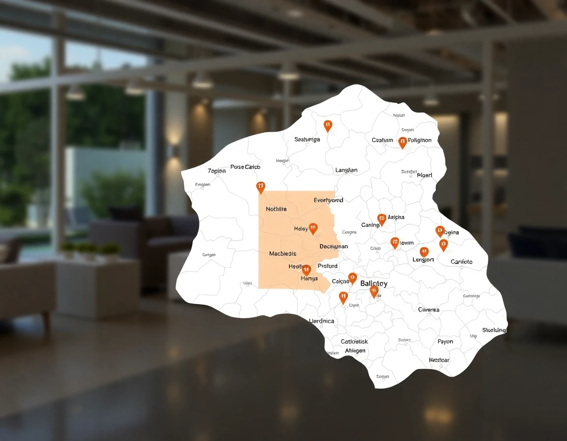 Roofing Service Areas Map