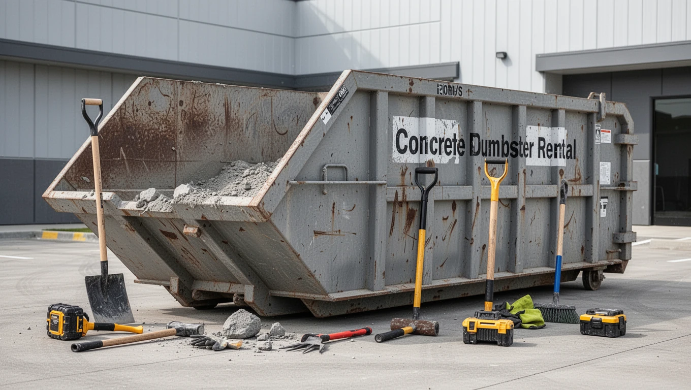 Concrete Dumpster Rental