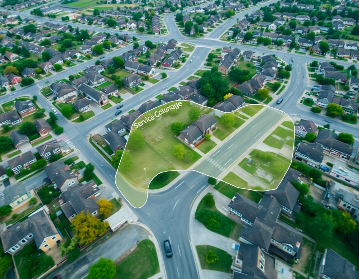 Roofing Service Areas Map