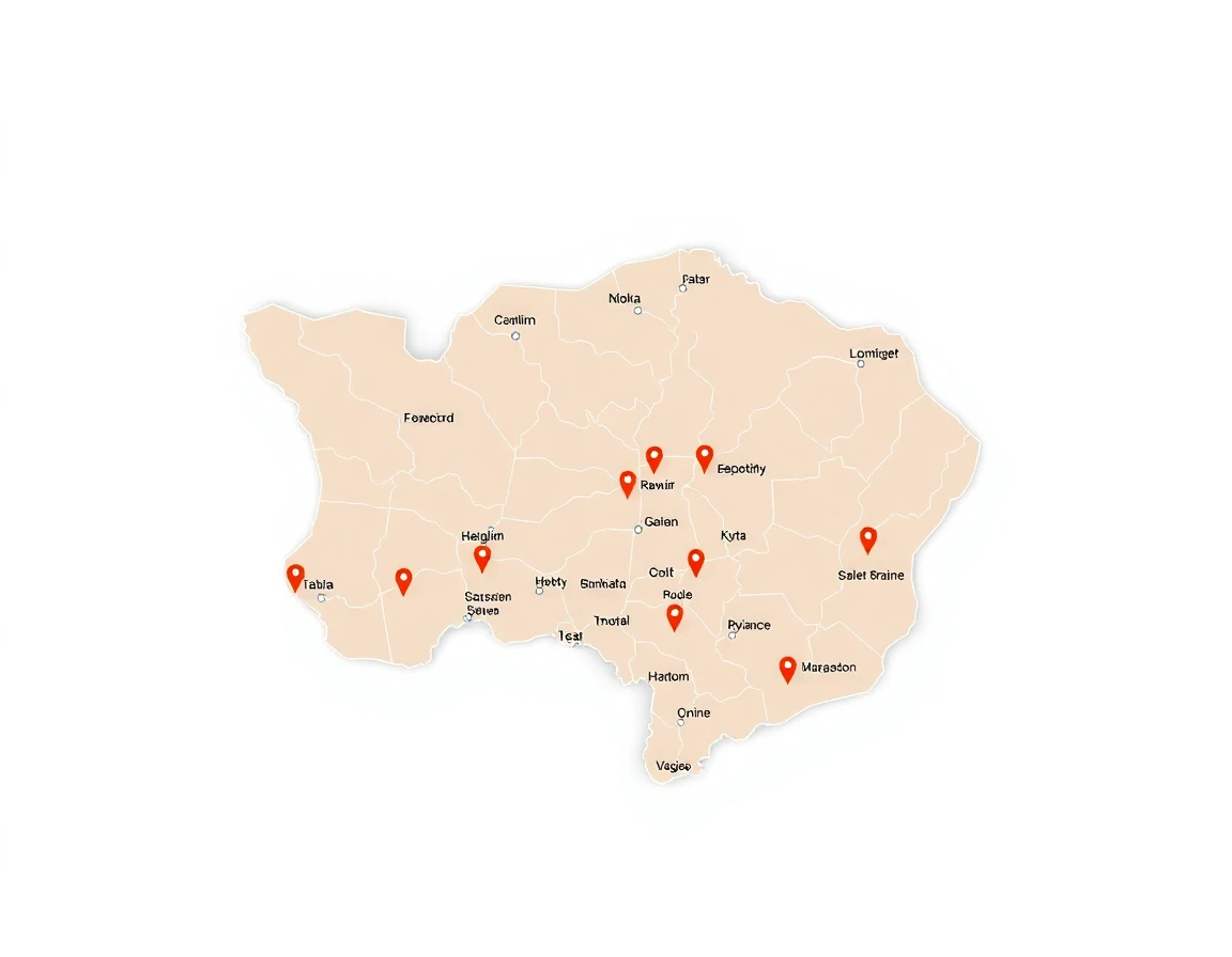 Roofing Service Areas Map