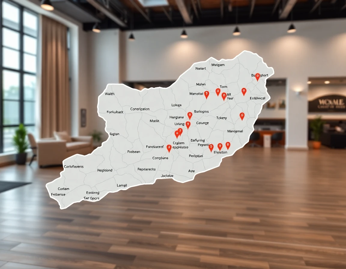 Roofing Service Areas Map