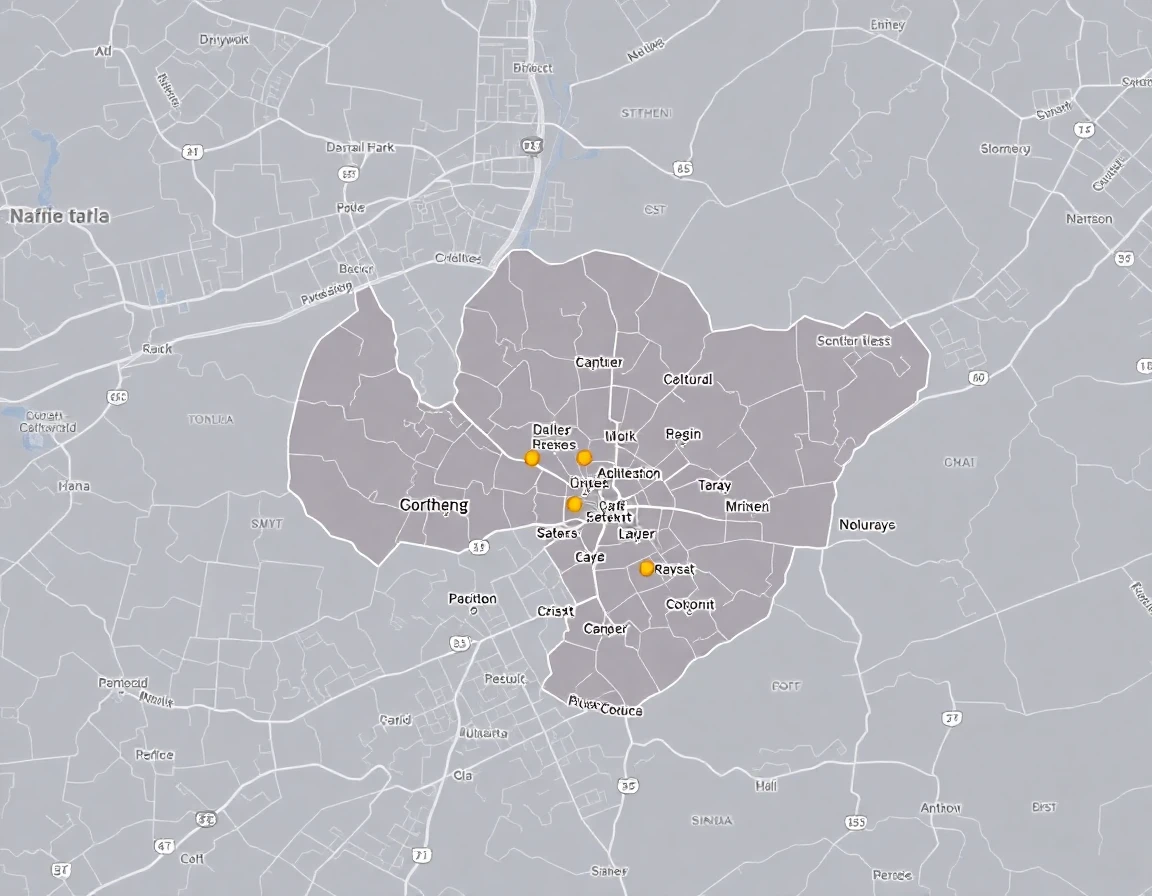 Roofing Service Areas Map