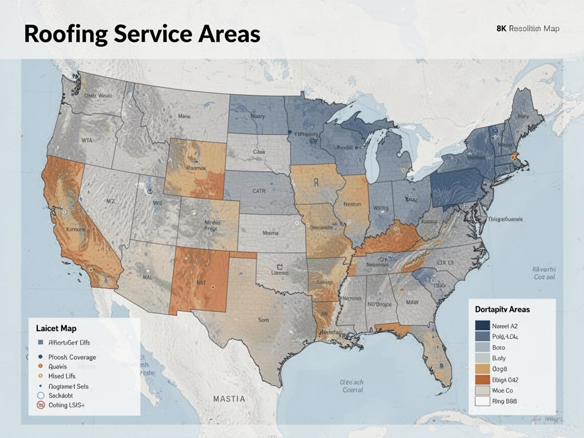 Roofing Service Areas Map
