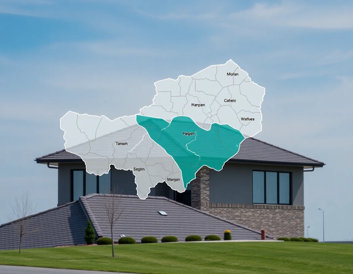 Roofing Service Areas Map