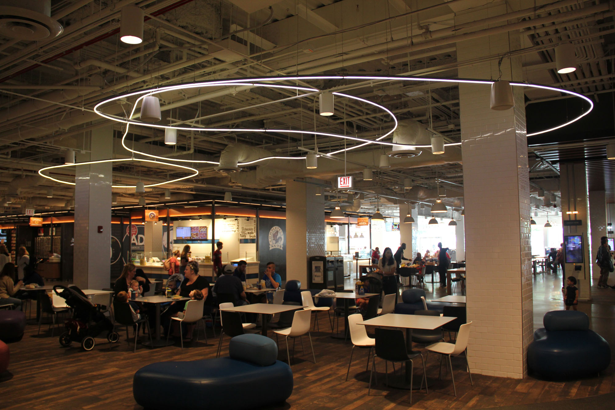 Navy Pier-Custom Shaped, Suspended Luminaires,Navy Pier, Chicago