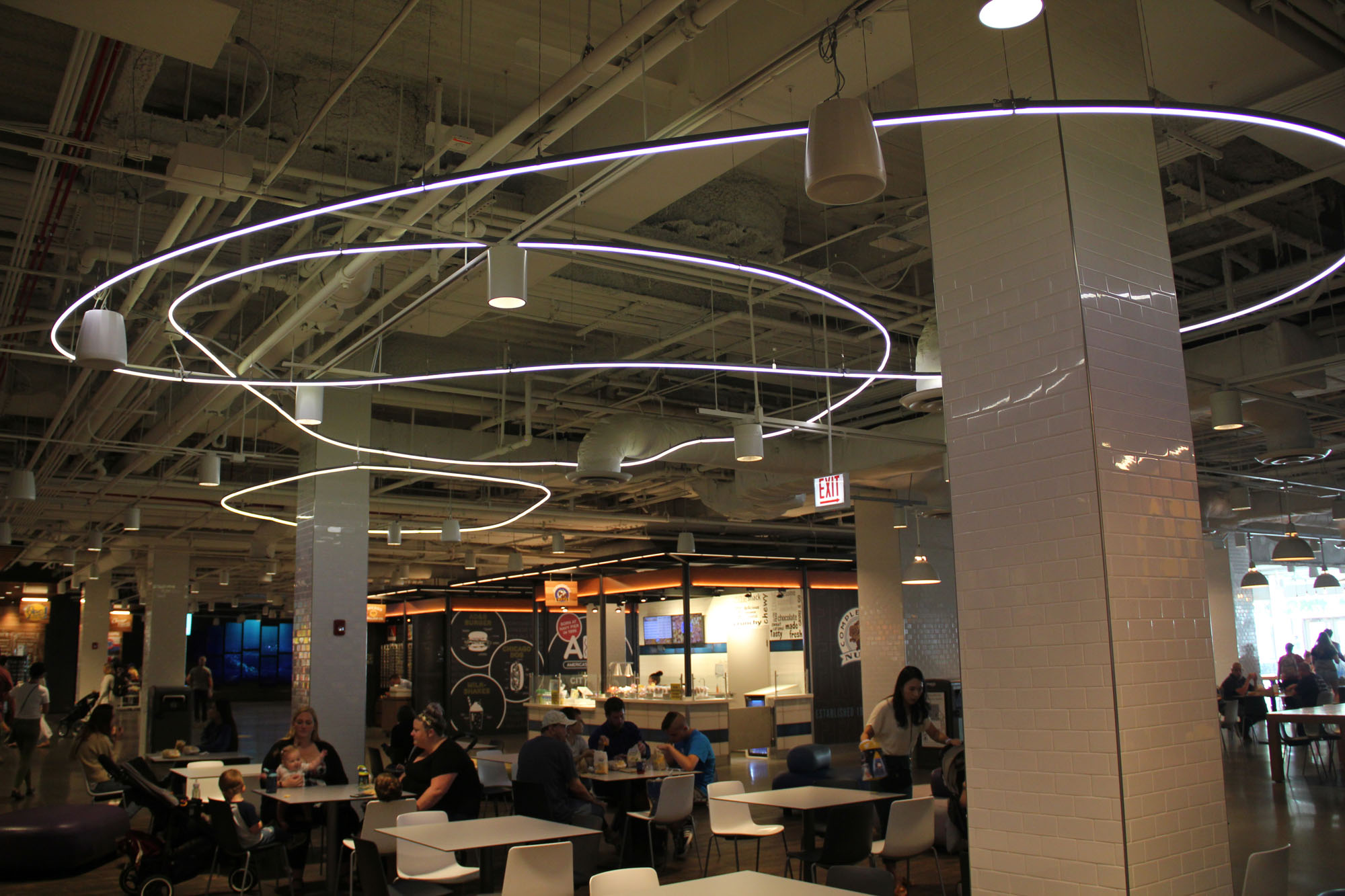 Navy Pier-Custom Shaped, Suspended Luminaires,Navy Pier, Chicago